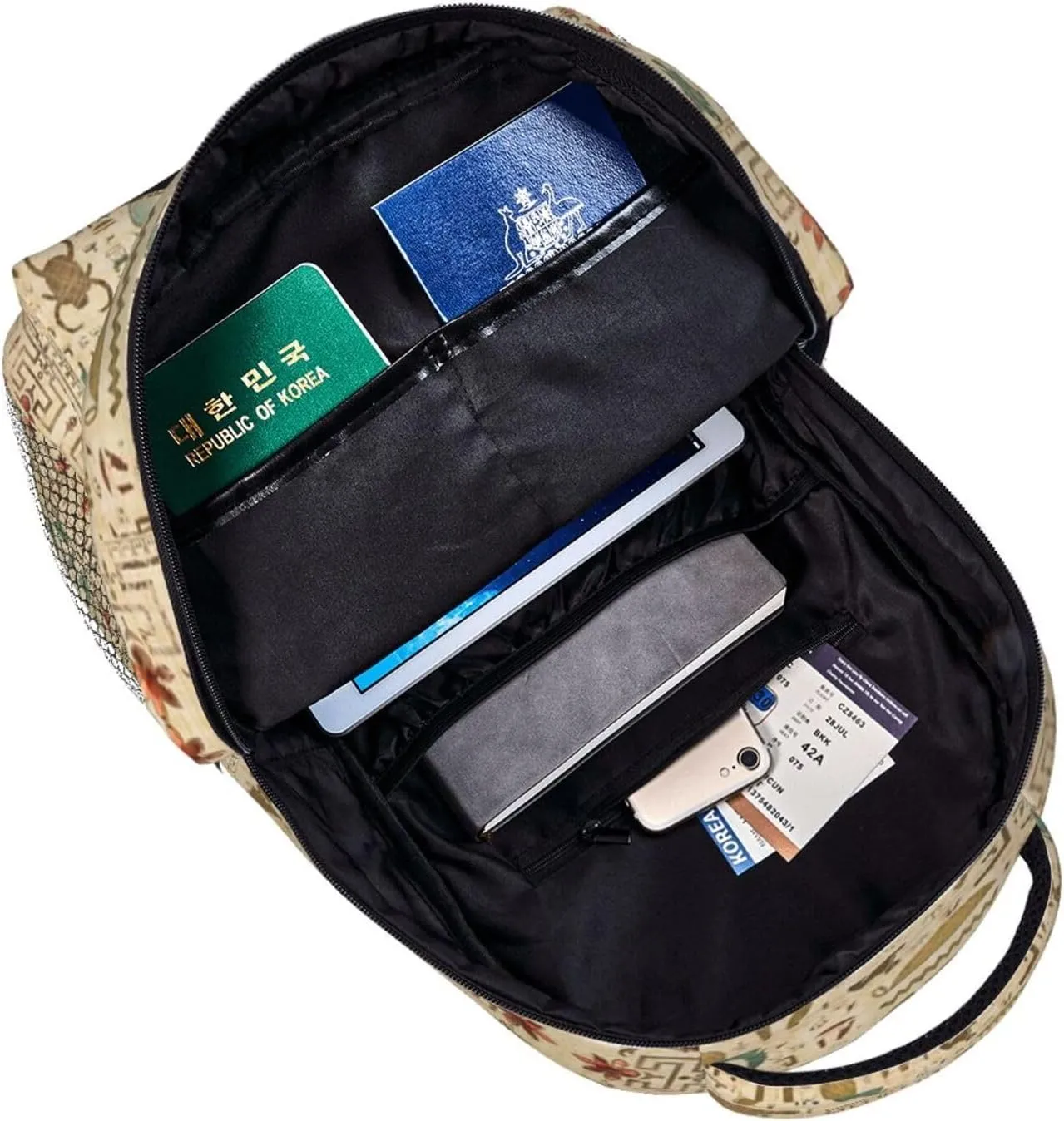 ASYG Egyptian Backpack Hieroglyphics Laptop Backpack Ancient Egytp Tablet Travel Bag Egypt Bag
