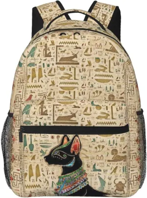 ASYG Egyptian Backpack Hieroglyphics Laptop Backpack Ancient Egytp Tablet Travel Bag Egypt Bag