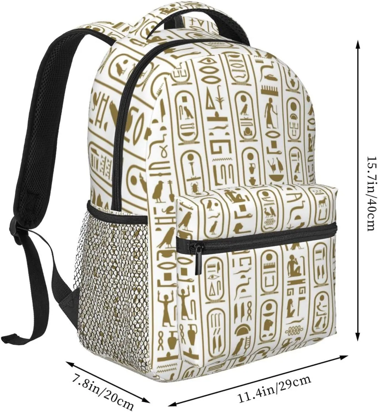 ASYG Egyptian Backpack Hieroglyphics Laptop Backpack Ancient Egytp Tablet Travel Bag Egypt Bag