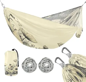 ATTX Vintage Wildflower Camping Hammock - Lightweight & Portable Hammocks, Heavy Duty 330lbs Capacity for Indoor, Hiking, Backpacking, Travel, Backyard, Beach#488