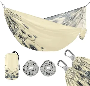 ATTX Vintage Wildflower Camping Hammock - Lightweight & Portable Hammocks, Heavy Duty 330lbs Capacity for Indoor, Hiking, Backpacking, Travel, Backyard, Beach#489