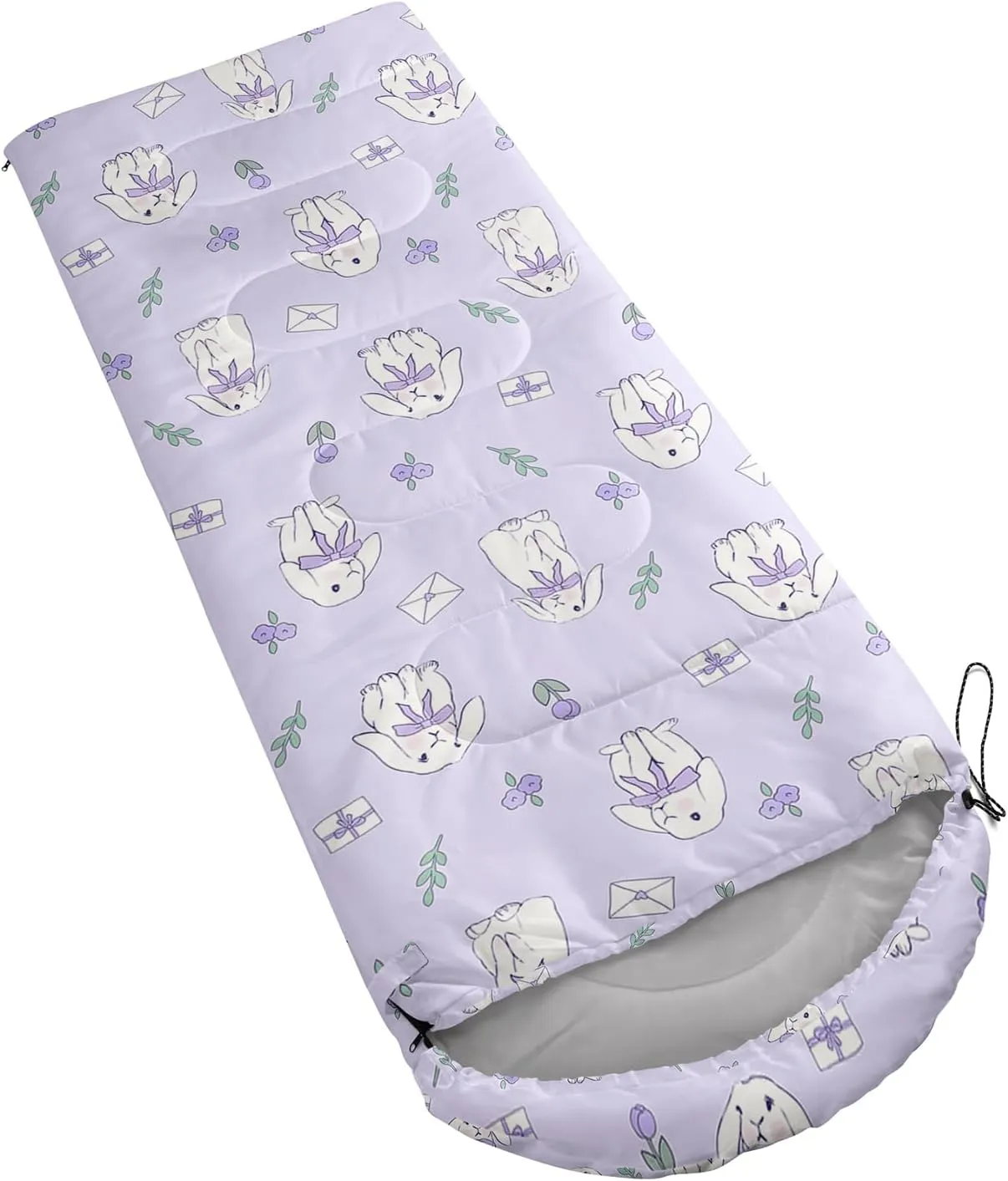 Axolotl Moon and Stars Sleeping Bag for Adults,Black White Waterproof Lightweight Camping Bag,3 Season Warm and Cool Weather Backpacking Bag for Women Men,Traveling and Outdoors Camping Gear Equipment