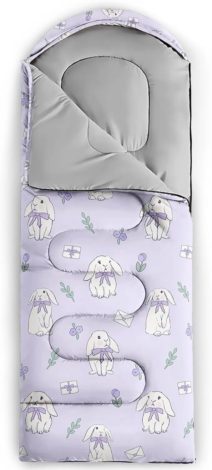 Axolotl Moon and Stars Sleeping Bag for Adults,Black White Waterproof Lightweight Camping Bag,3 Season Warm and Cool Weather Backpacking Bag for Women Men,Traveling and Outdoors Camping Gear Equipment