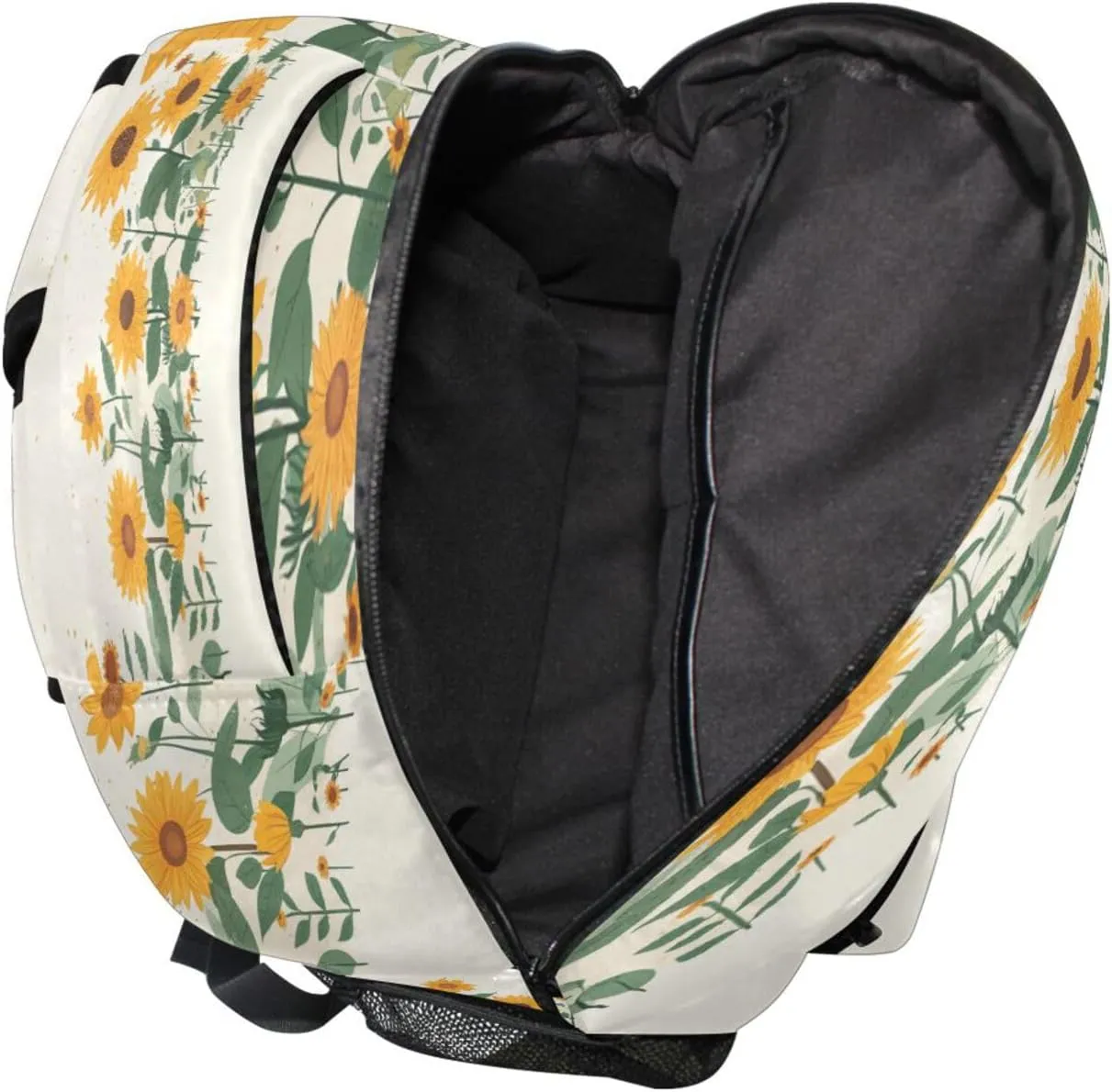 Backpack for Unisex Adult Waterproof Business Work Bag with Chest Strap for Travel Trip Parents' Day Beautiful Sunflower