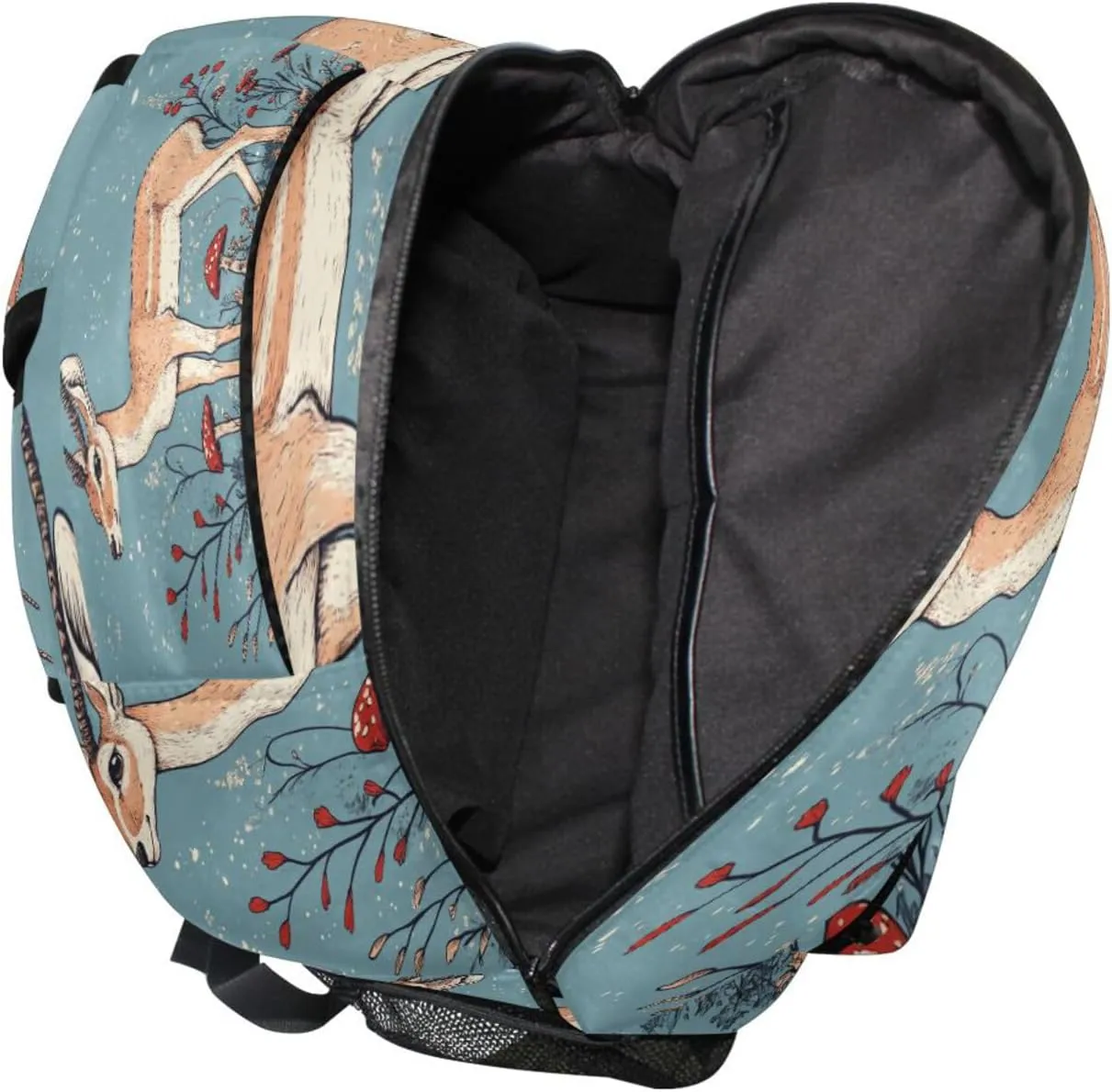 Backpacks for Teens Boys Girls Waterproof Travel Laptop Backpack with Chest Strap for College Work Art Antelope Blue