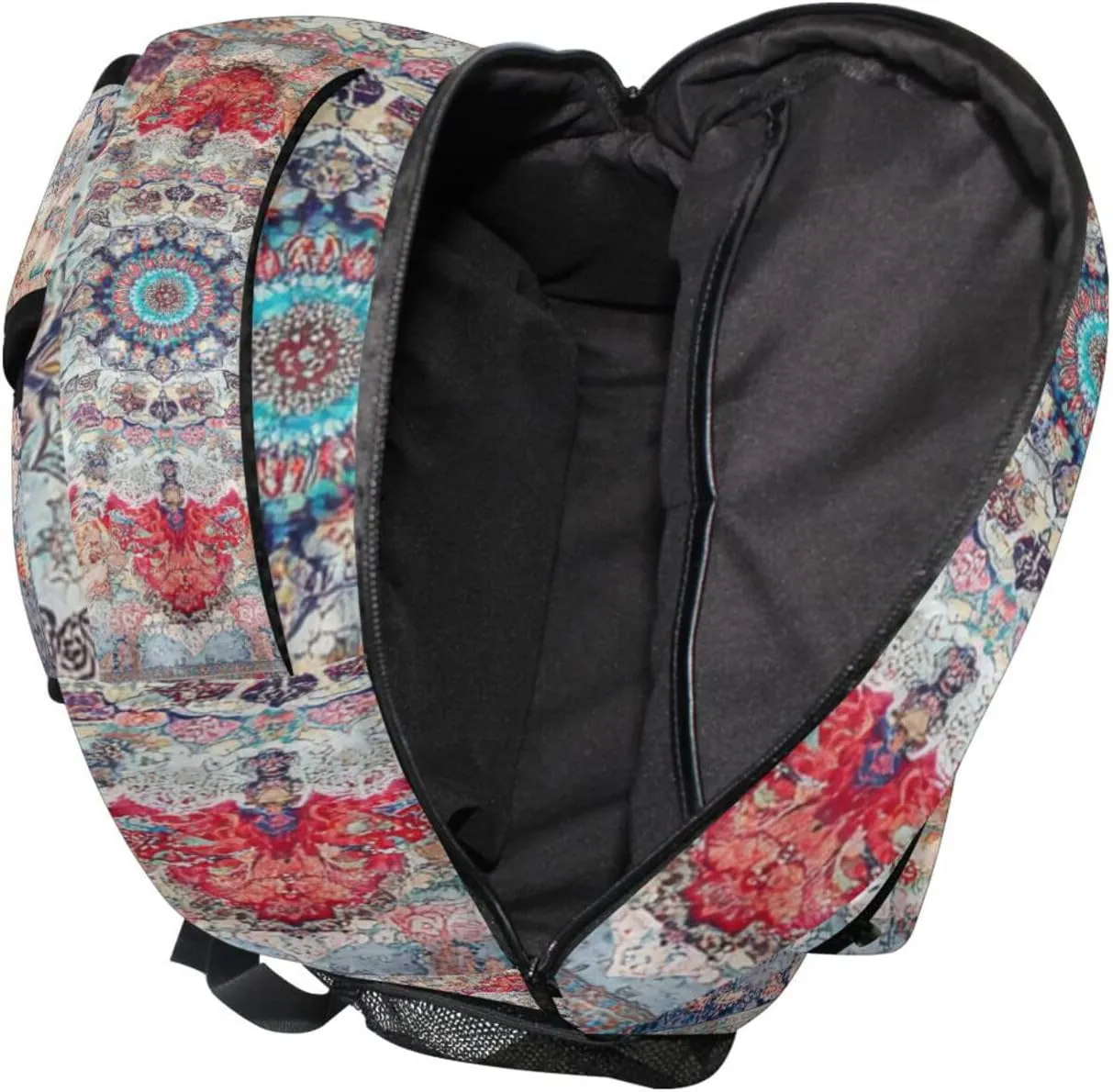 Backpacks for Unisex Adult Waterproof School Book Bag with Chest Strap for Travel Trip Bohemian Pattern Boho Vintage Mandala