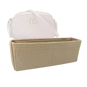 Bag Organizer for GG Marmont Matelasse Shoulder Camera (Small) - Premium Felt (Handmade/20 Colors)