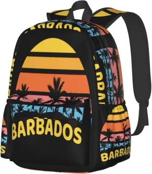 Barbados Waves Sun Holiday Laptop Backpack Work Travel Backpacks Business Rucksack Casual Outdoor Daypack with Adjustable Strap Bags for Sports Office Gym Hiking