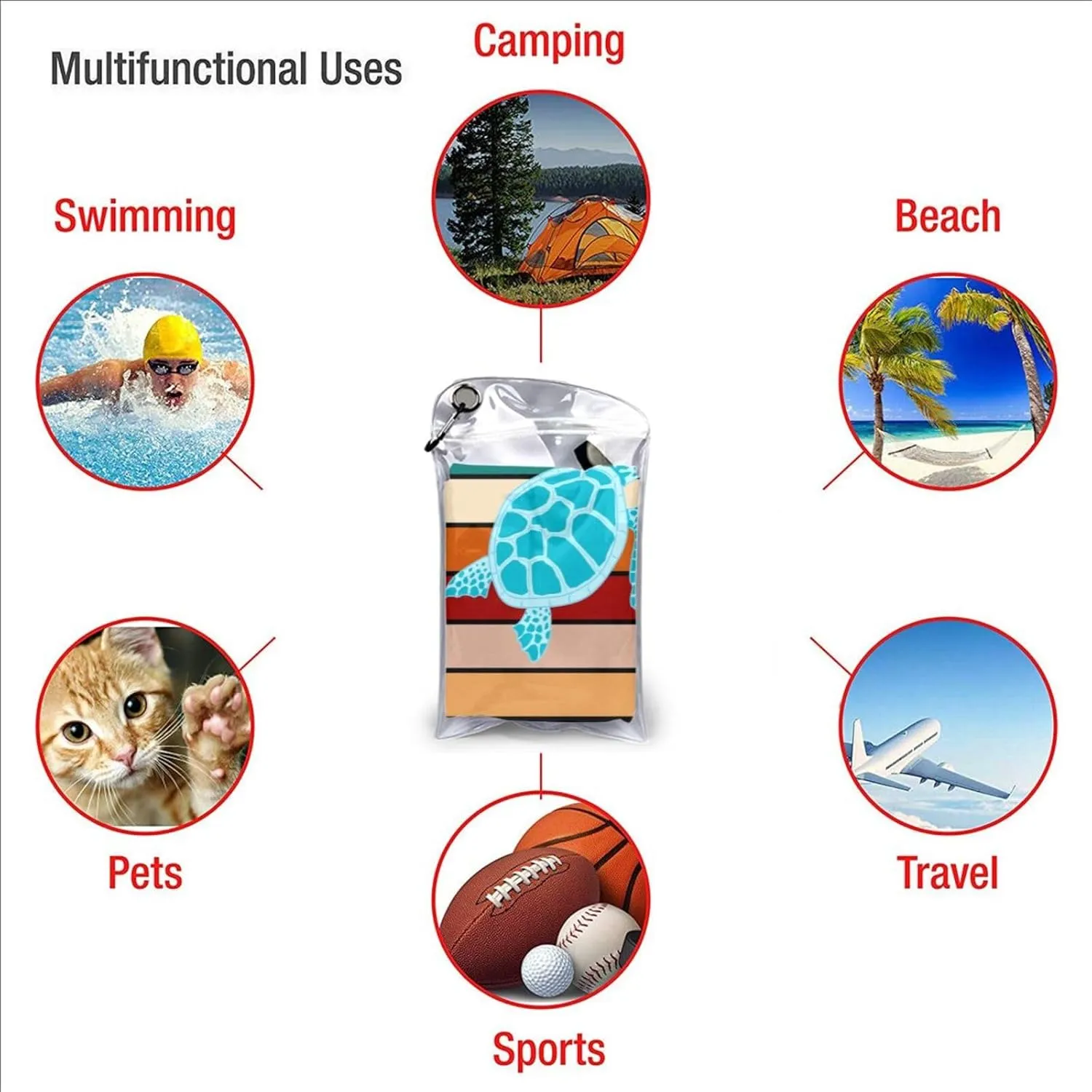 Bath Towels 31.5x63in The Gulf of Mexico Estd 1550 Stay Salty and Resist Sea ​​Turtle Microfiber Lightweight Beach Towel Quick Dry Towel Travel Swim Pool Yoga Gym Camping Outdoor Adventures