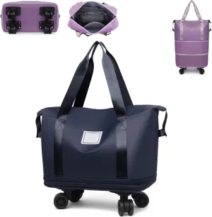 Beente Travel Bag with Wheels, 2025 New Large Capacity Travel Bag, Universal Wheel Removable, Rolling with Wheels,D