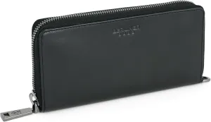 Berliner Bags Premium Genuine Leather Wallet Lyon, RFID Blocking Credit Card Holder, Clutch Purses for Women, Zip Around Wallet for 15 Cards and ID window, Bills, Coins - Black
