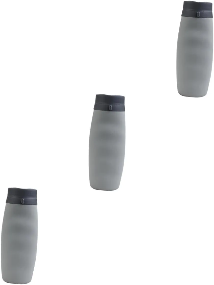 BESPORTBLE 3pcs Foldable Sports Bottle Collapsible Water Cup Travel Cup Large Capacity Leakproof