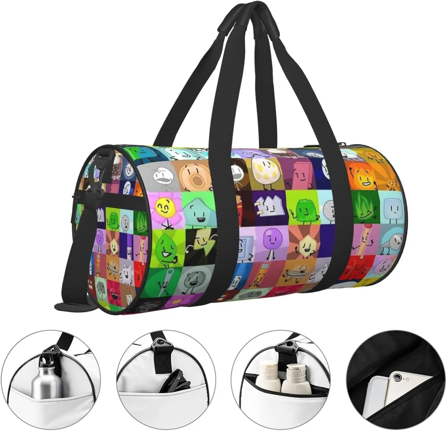 Bfdi-Battle for Dream Island Duffel Bags,Traveling Sports Gym Bags for Men and Women