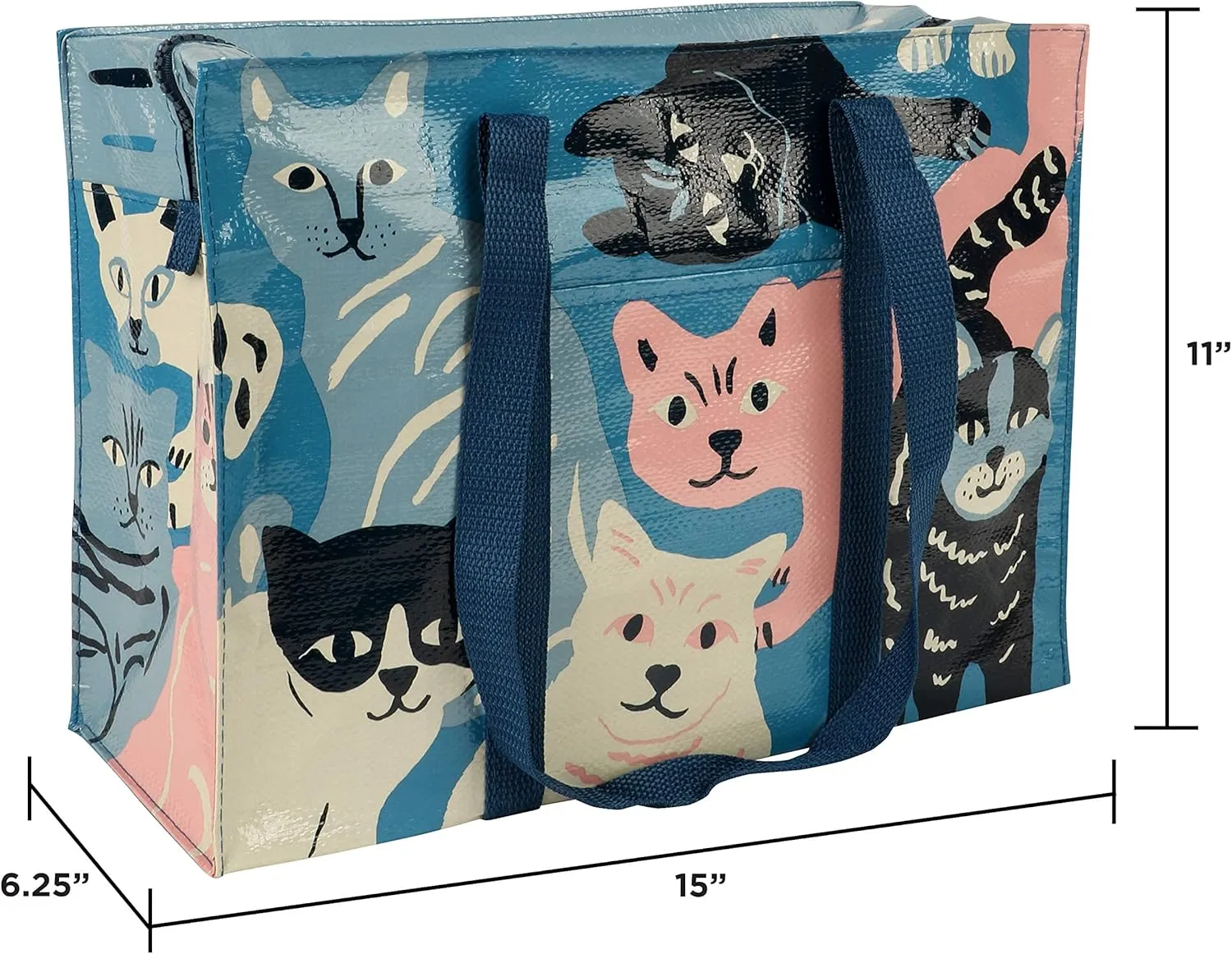 Blue Q Shoulder Totes: The Carry Everywhere Bag With a Hefty Zipper, Exterior Pocket, Reinforced Floor. 95% Recycled Material