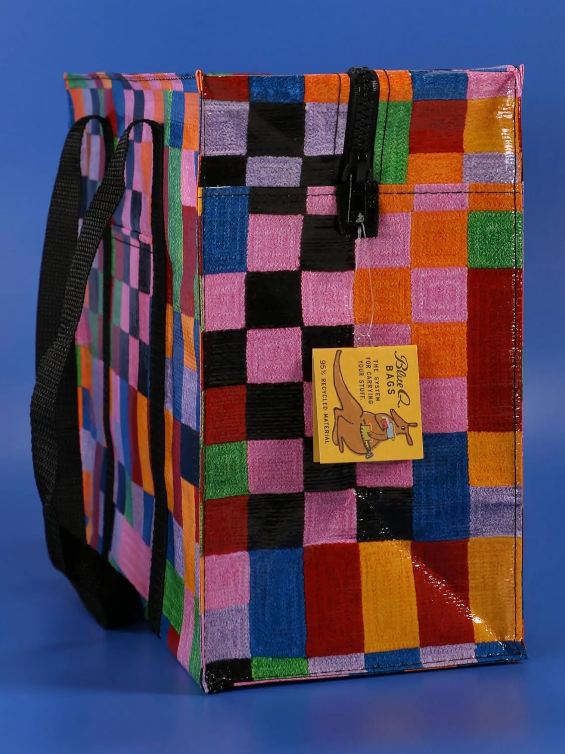 Blue Q Shoulder Totes: The Carry Everywhere Bag With a Hefty Zipper, Exterior Pocket, Reinforced Floor. 95% Recycled Material