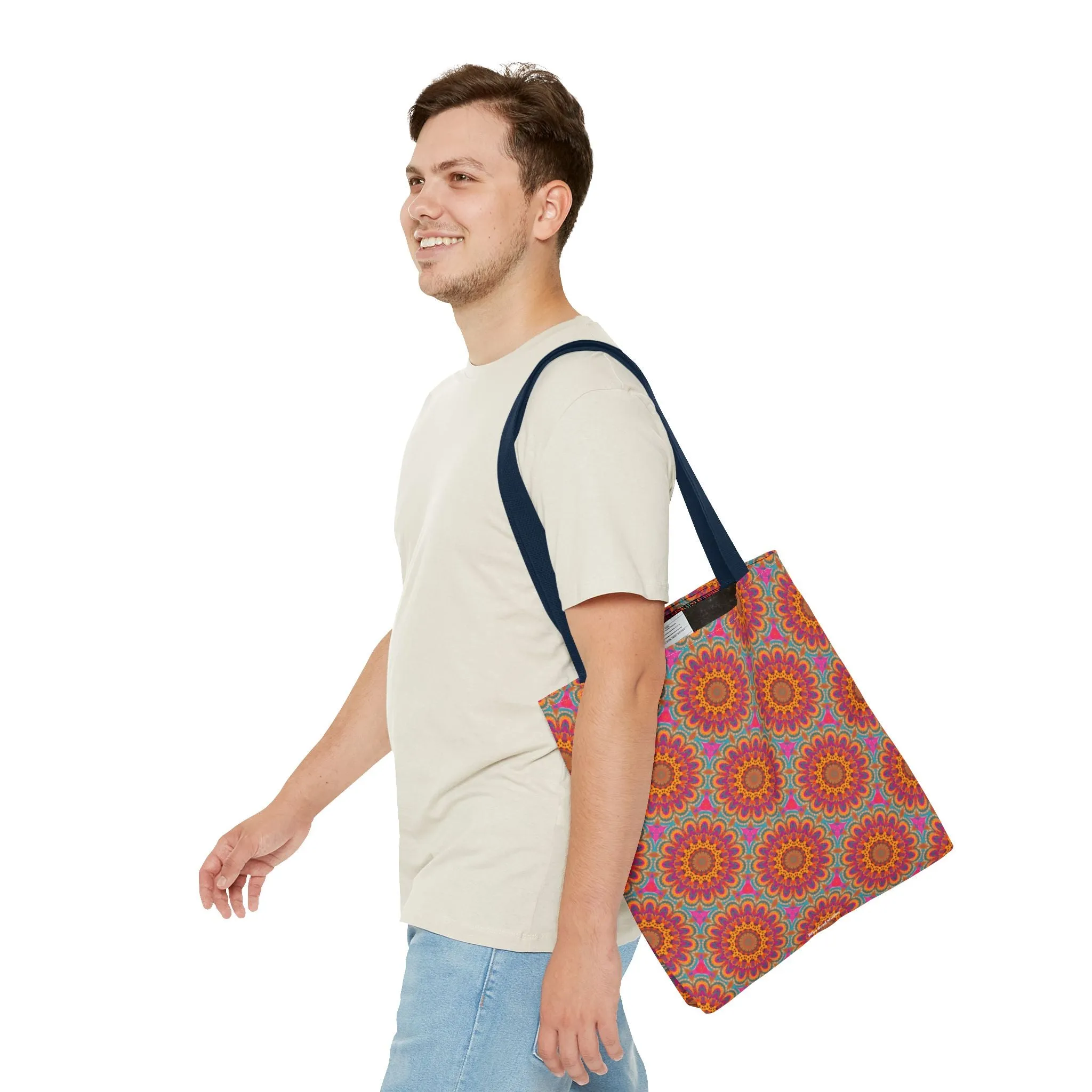 Bohemian Floral Medley Tote Bag - Add a Splash of Colorful Charm to Your Style! Available in 3 sizes.