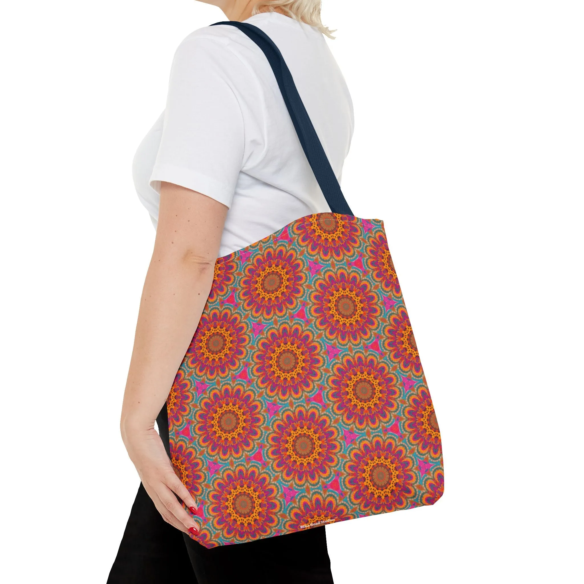 Bohemian Floral Medley Tote Bag - Add a Splash of Colorful Charm to Your Style! Available in 3 sizes.