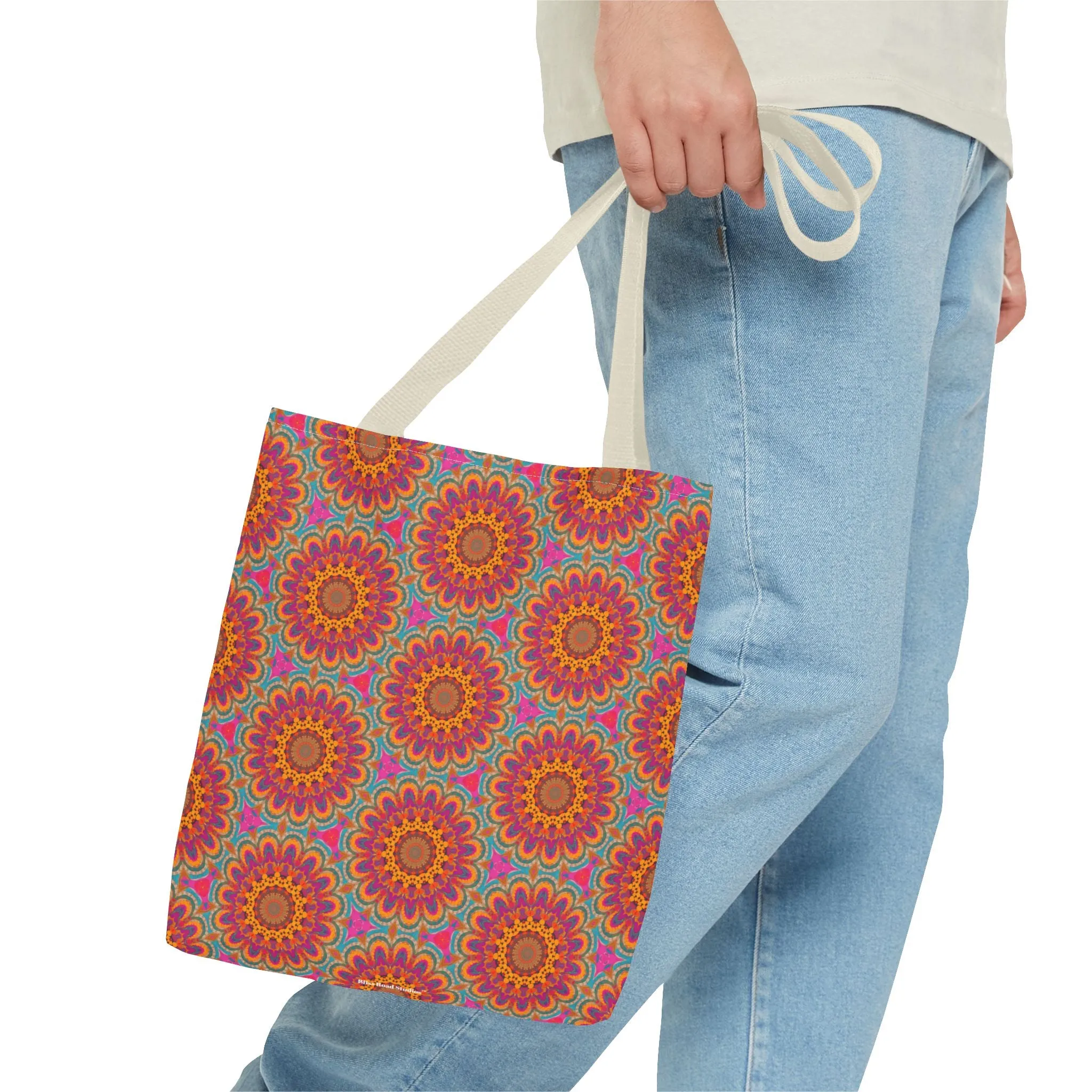 Bohemian Floral Medley Tote Bag - Add a Splash of Colorful Charm to Your Style! Available in 3 sizes.