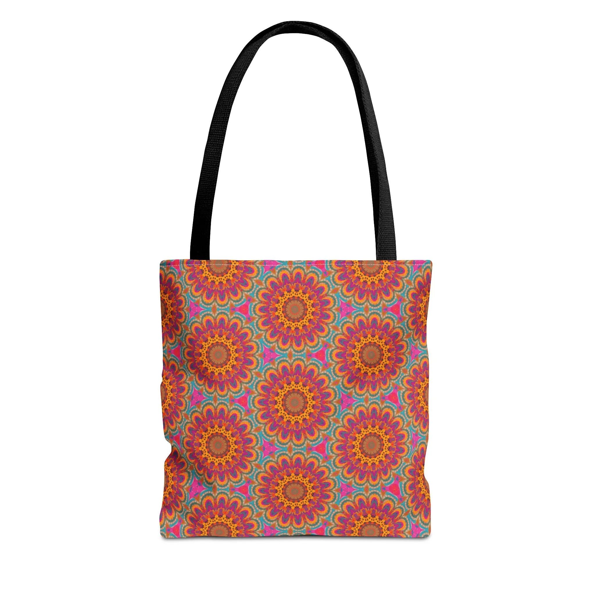 Bohemian Floral Medley Tote Bag - Add a Splash of Colorful Charm to Your Style! Available in 3 sizes.