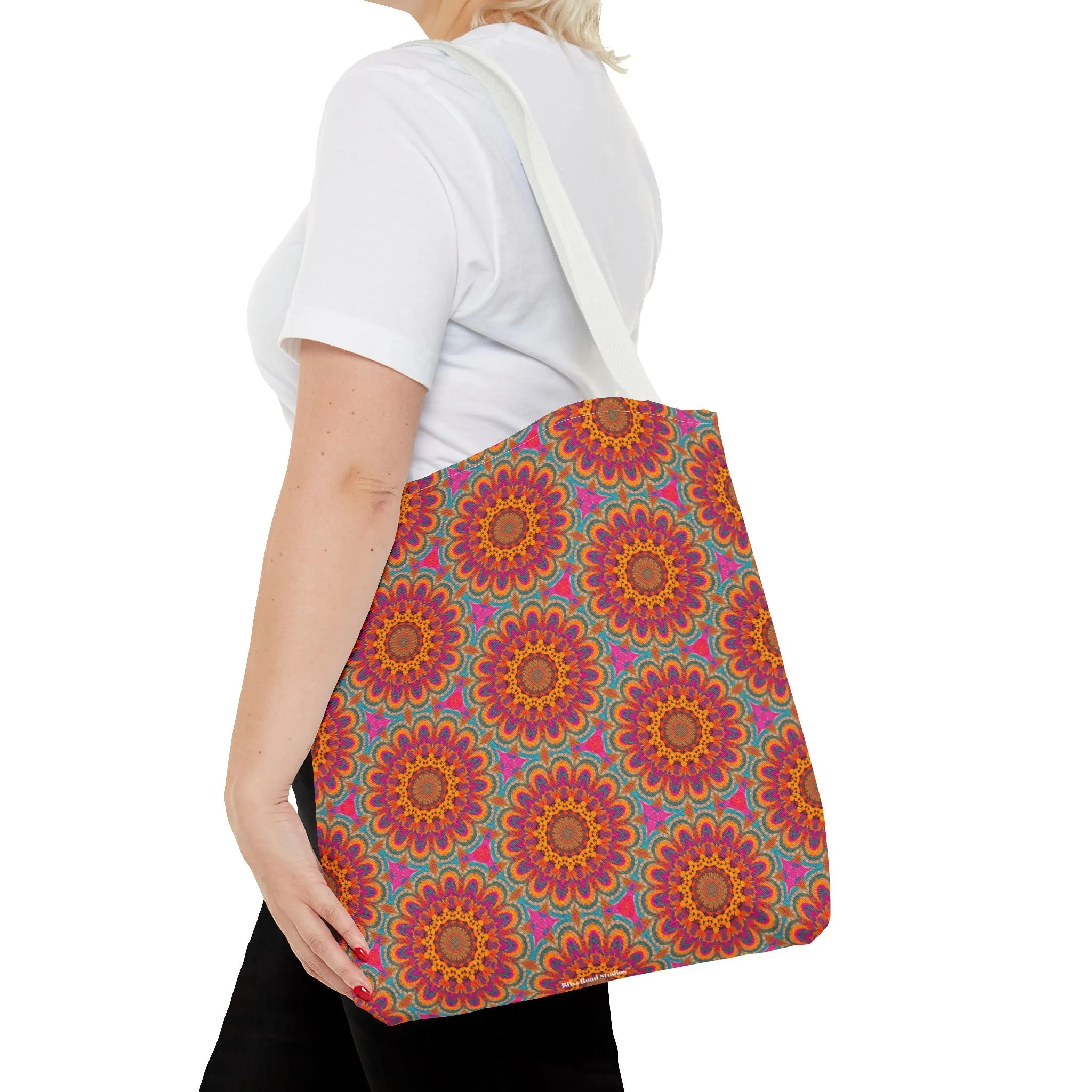 Bohemian Floral Medley Tote Bag - Add a Splash of Colorful Charm to Your Style! Available in 3 sizes.