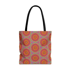 Bohemian Floral Medley Tote Bag - Add a Splash of Colorful Charm to Your Style! Available in 3 sizes.