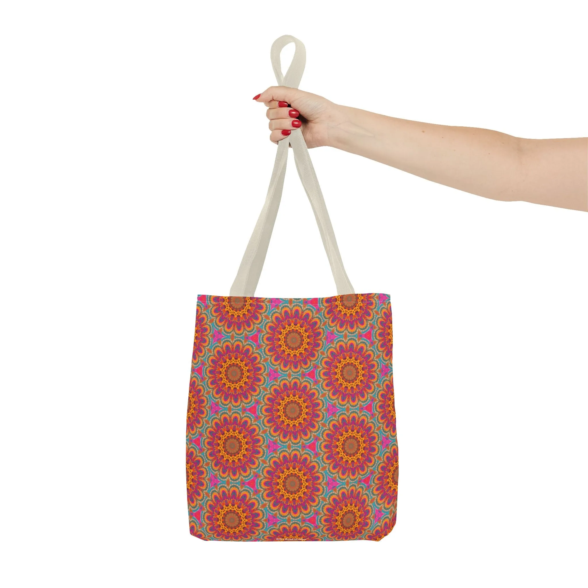 Bohemian Floral Medley Tote Bag - Add a Splash of Colorful Charm to Your Style! Available in 3 sizes.