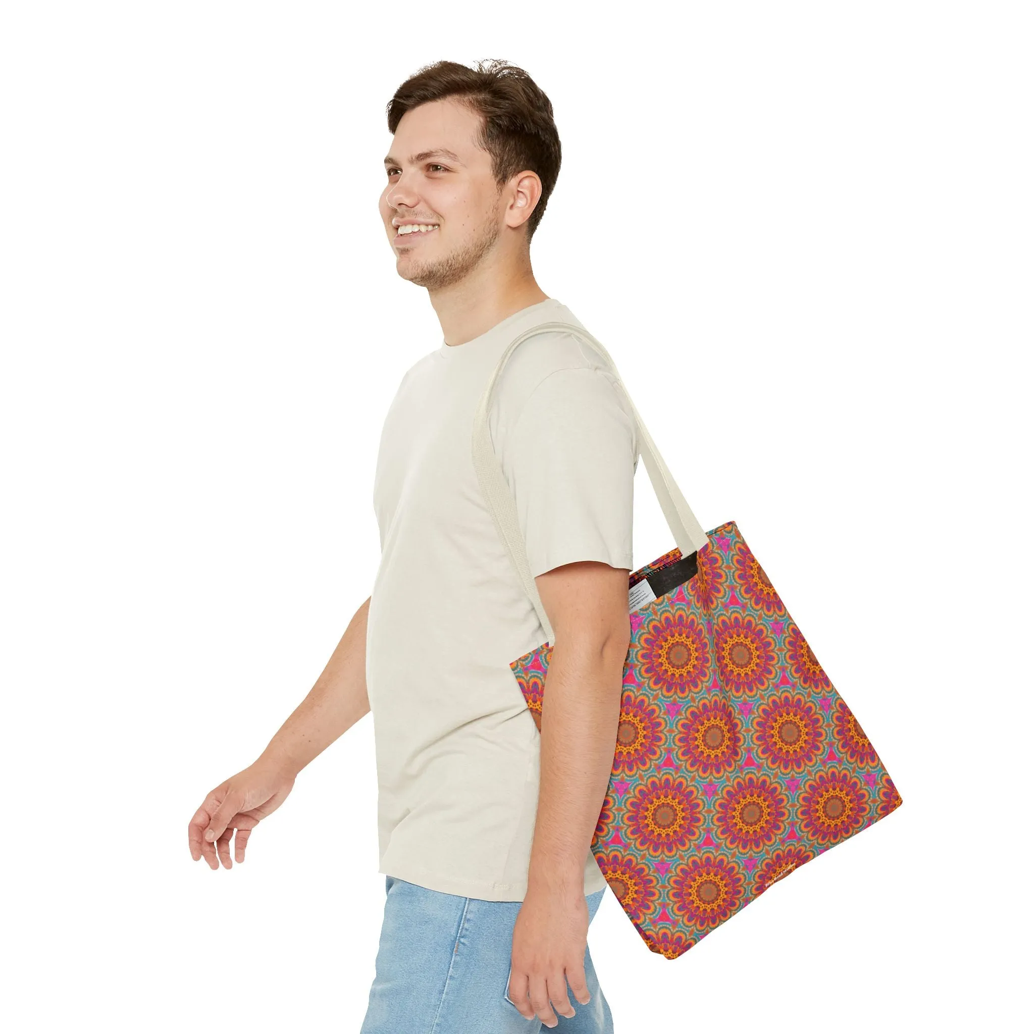 Bohemian Floral Medley Tote Bag - Add a Splash of Colorful Charm to Your Style! Available in 3 sizes.