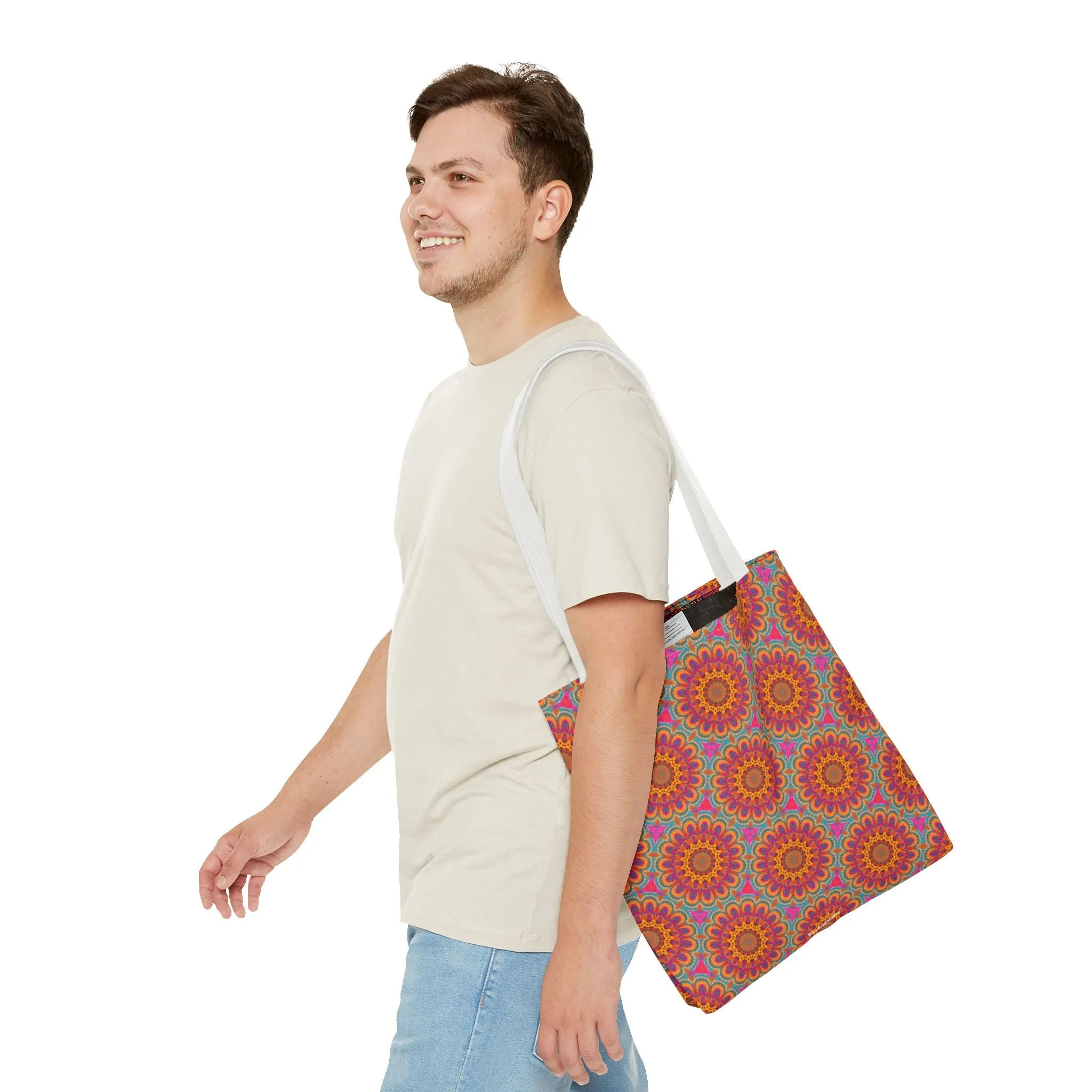Bohemian Floral Medley Tote Bag - Add a Splash of Colorful Charm to Your Style! Available in 3 sizes.