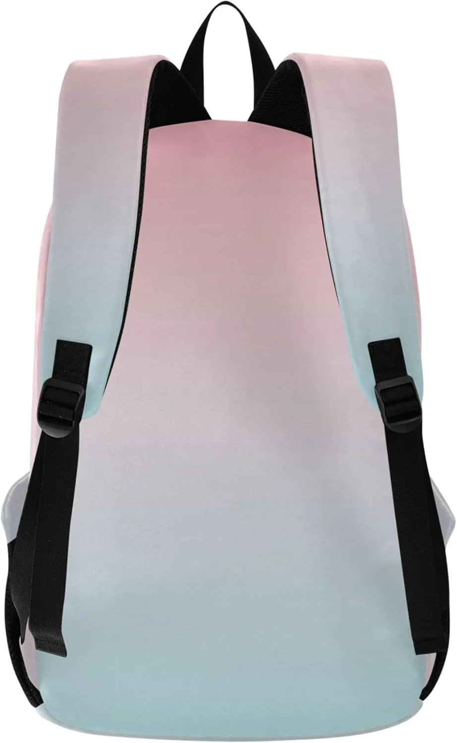 Bright Casual Backpack for Women Daypack Blush Pink Blue Gradient Personalized Bookbag Cool College Student