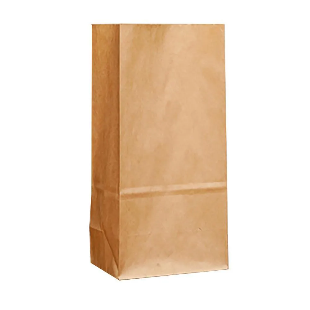 Brown Kraft Paper Grocery Bags 10-100PCS 6Sizes