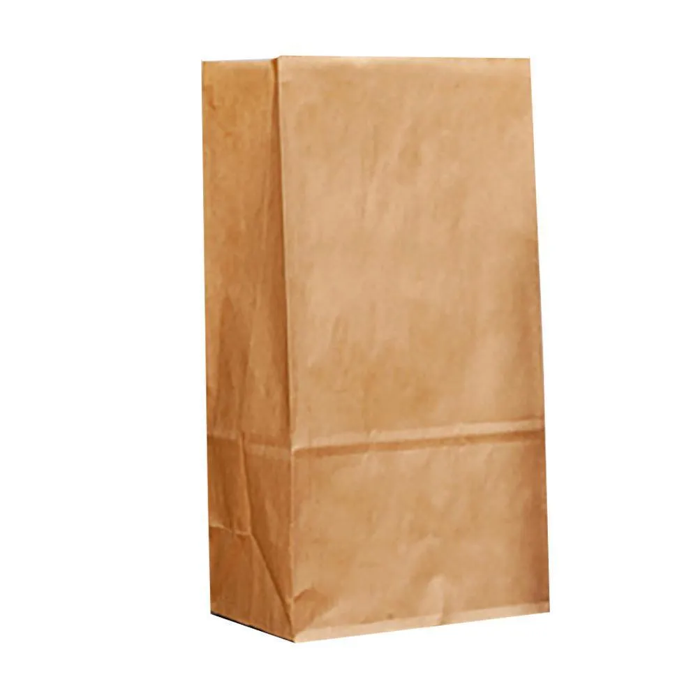 Brown Kraft Paper Grocery Bags 10-100PCS 6Sizes
