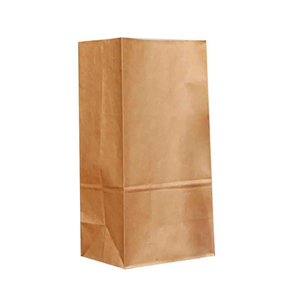 Brown Kraft Paper Grocery Bags 10-100PCS 6Sizes
