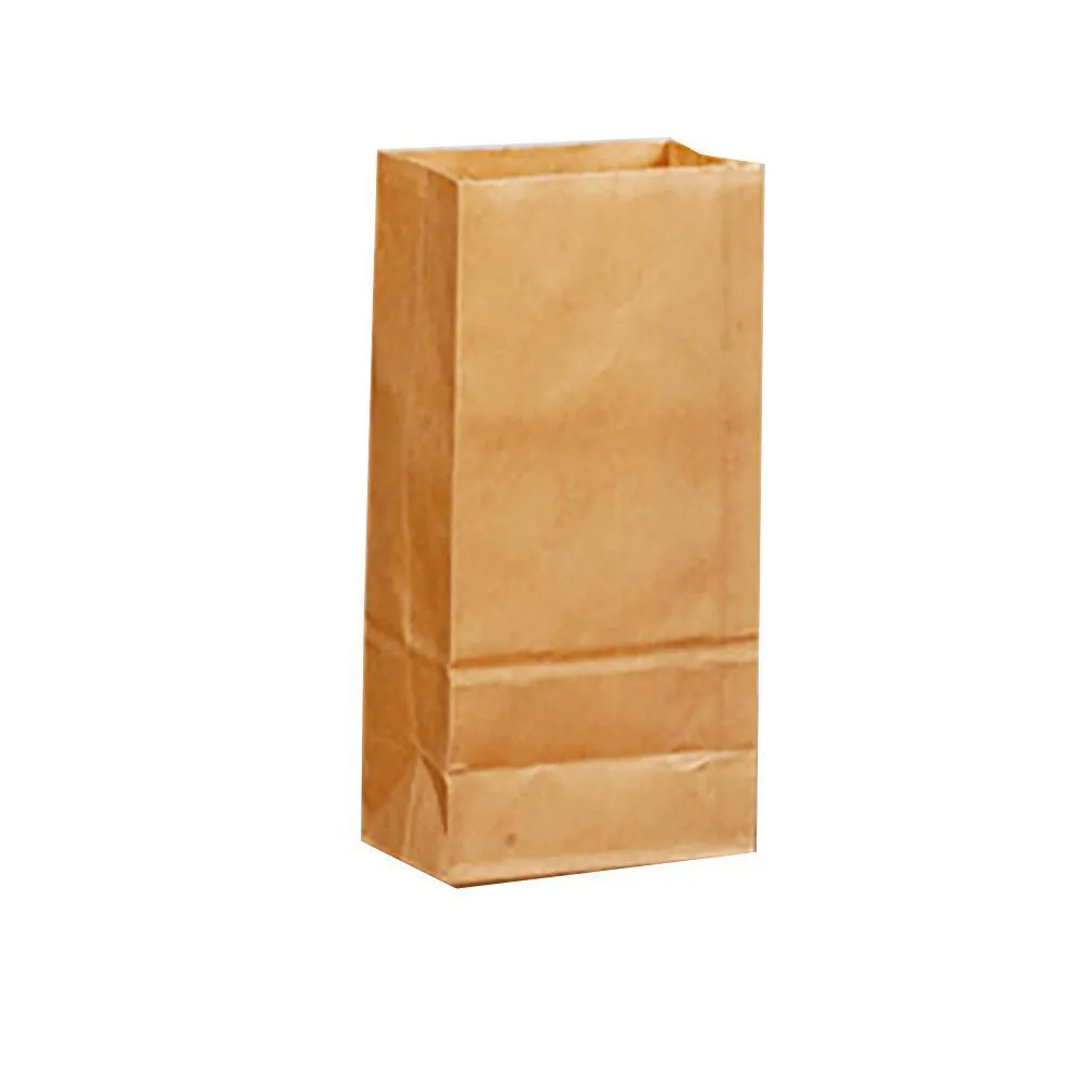 Brown Kraft Paper Grocery Bags 10-100PCS 6Sizes