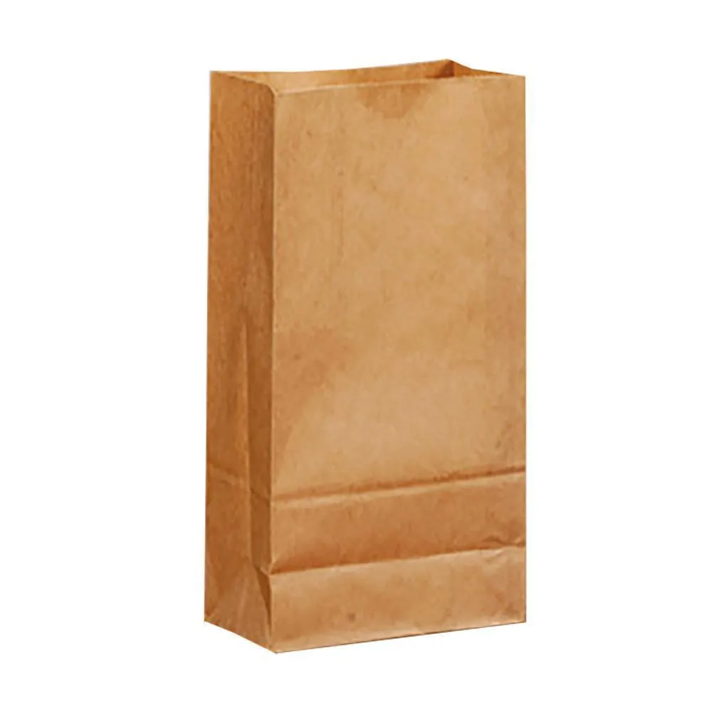 Brown Kraft Paper Grocery Bags 10-100PCS 6Sizes