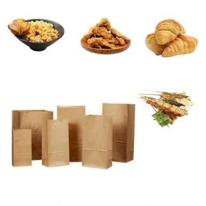 Brown Kraft Paper Grocery Bags 10-100PCS 6Sizes