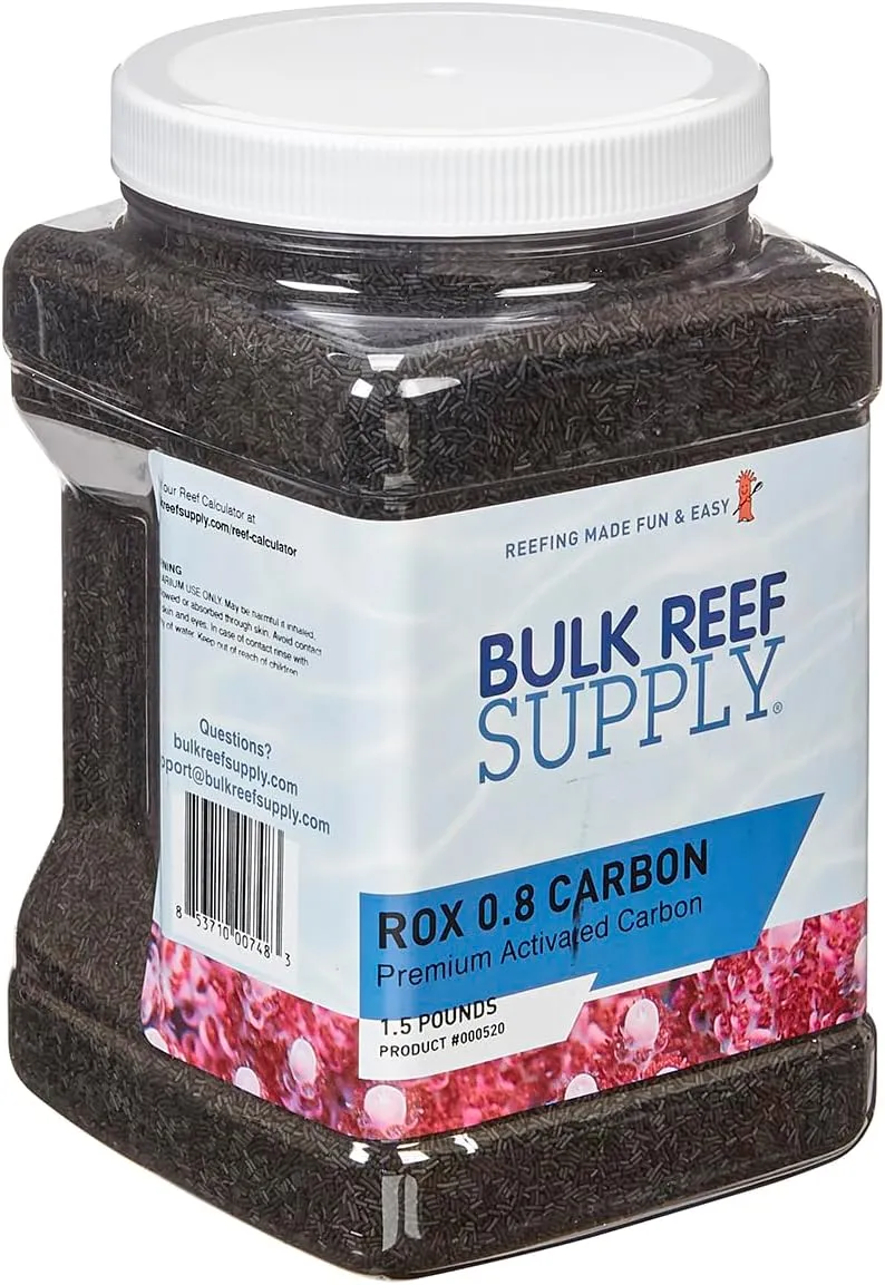 Bulk Reef Supply Premium ROX 0.8 Aquarium Carbon for Freshwater & Saltwater Aquariums (1/2 Gallon)