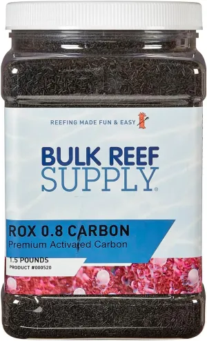 Bulk Reef Supply Premium ROX 0.8 Aquarium Carbon for Freshwater & Saltwater Aquariums (1/2 Gallon)