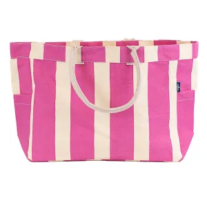 Cabana Stripe Durham Tote (Natural/Pink)
