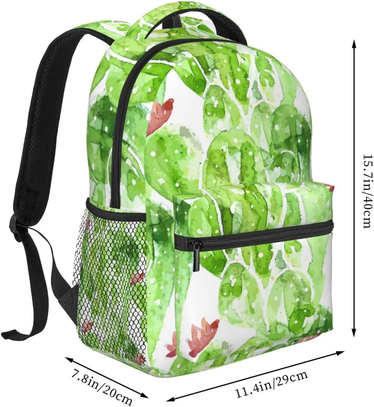 Cactus Backpack Succulent Laptop Backpacks Travel Hiking Camping Bag Plants Bag Casual Daypack Backpack
