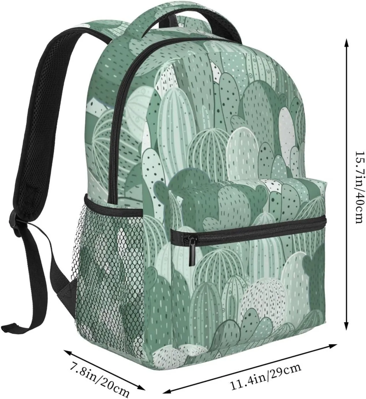 Cactus Backpack Succulent Laptop Backpacks Travel Hiking Camping Bag Plants Bag Casual Daypack Backpack