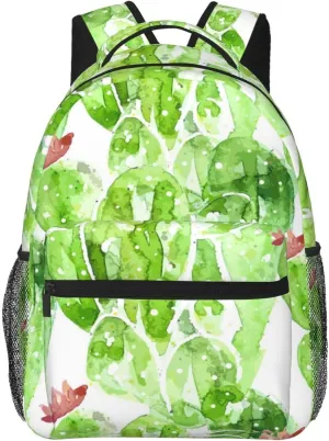 Cactus Backpack Succulent Laptop Backpacks Travel Hiking Camping Bag Plants Bag Casual Daypack Backpack