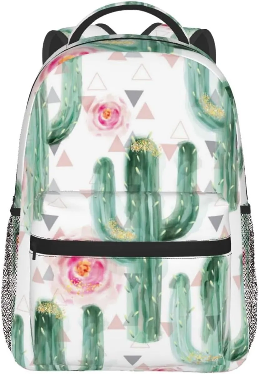 Cactus Backpack Succulent Laptop Backpacks Travel Hiking Camping Bag Plants Bag Casual Daypack Backpack