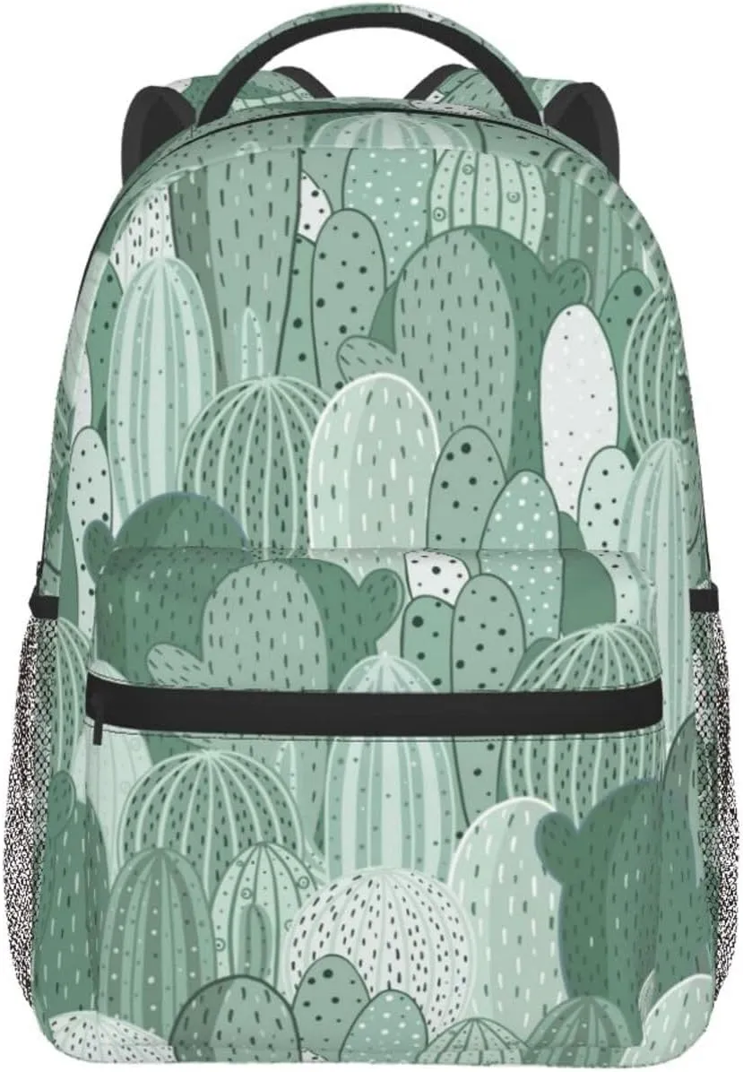 Cactus Backpack Succulent Laptop Backpacks Travel Hiking Camping Bag Plants Bag Casual Daypack Backpack
