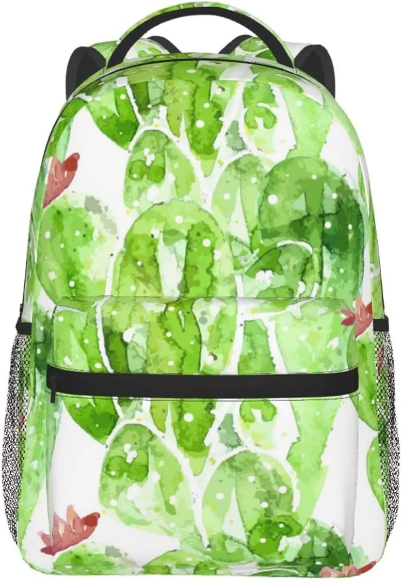 Cactus Backpack Succulent Laptop Backpacks Travel Hiking Camping Bag Plants Bag Casual Daypack Backpack