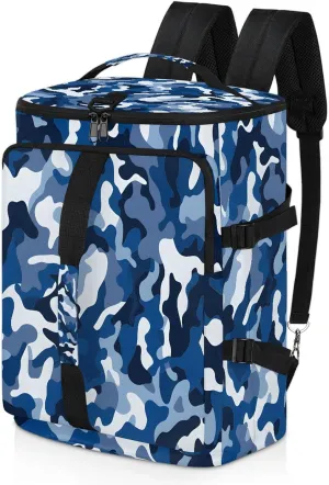 Camo Gym Bags for Men Women Sports Backpack with Shoe Compartment 3-in-1 Tactical Duffle Bag for Overnight Weekender Travel