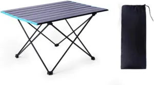 Camping Folding Table Aluminum Alloy Lightweight Foldable fold Up Portable Camping Fishing Folding Table With Cup Aluminum Alloy Holders Multifunctional Table for Picnic Backyards Beach ( Size : L )
