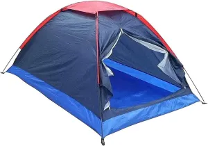 Camping Tent TentCamping Backpacking Tent 2-Man Lightweight Tent Waterproof Double Layer Dome Tent Camping Hiking Tent Color : Blue