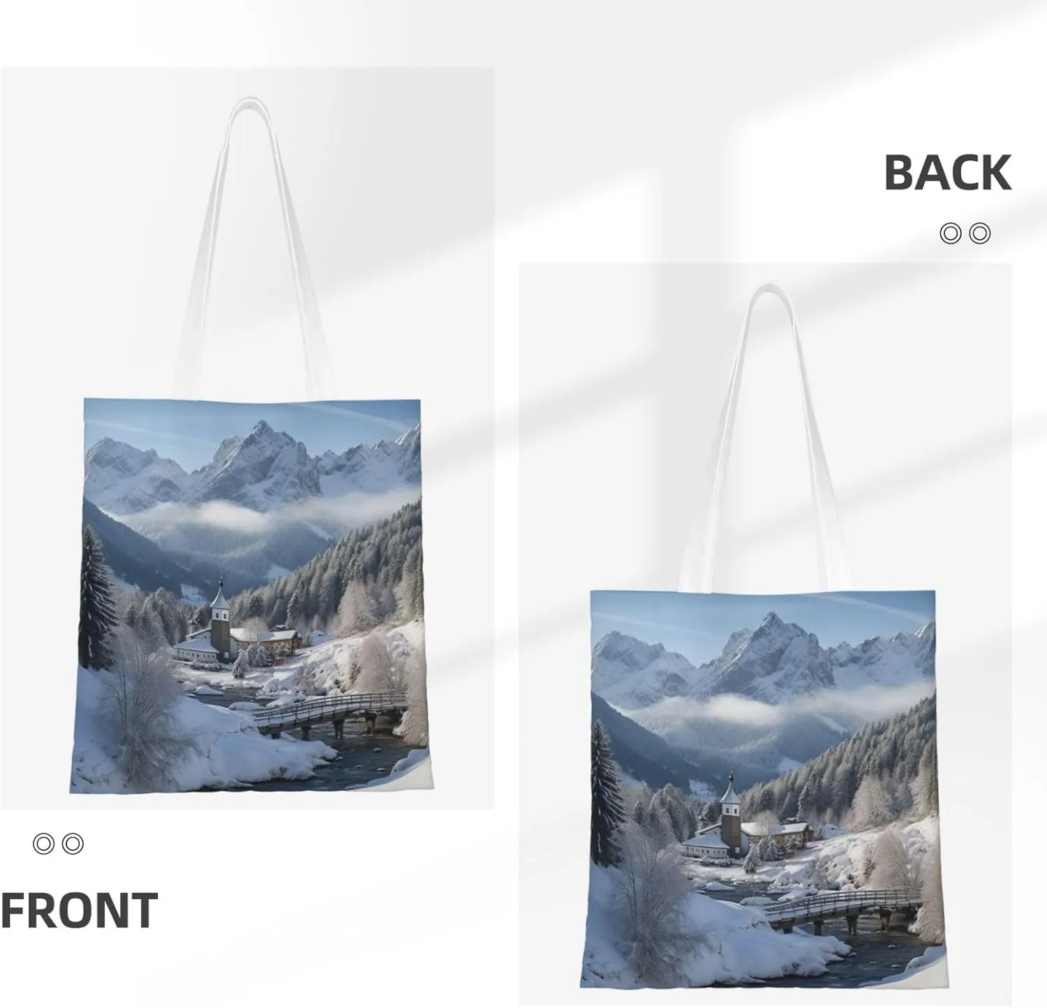 Canvas Tote Bag For Women Reusable Shopping Bag Casual Eagle Shoulder Bag Handbag For Travel