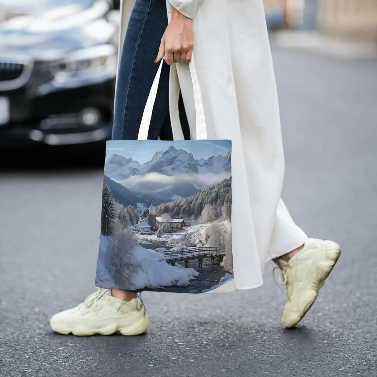 Canvas Tote Bag For Women Reusable Shopping Bag Casual Eagle Shoulder Bag Handbag For Travel