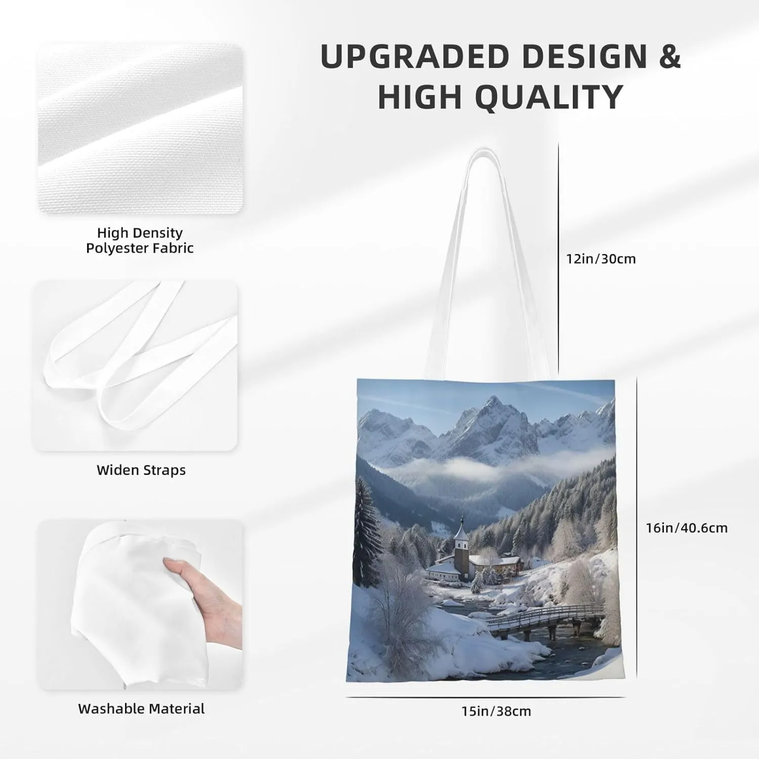Canvas Tote Bag For Women Reusable Shopping Bag Casual Eagle Shoulder Bag Handbag For Travel